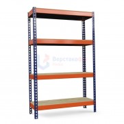 Стеллаж металлический Профи-Т 2000x1240x1005 мм. Полки: фанера 4 шт. Стеллаж металлический Профи-Т 2000x1240x1005 мм. Полки: фанера 4 шт.